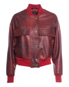 Lisa - Bomber Donna Bordeaux in vera pelle