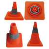 Cono Telescopico Stradale Altezza 45cm Base 24x24cm Pieghevole Auto Camper Camion