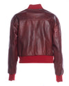 Lisa - Bomber Donna Bordeaux in vera pelle