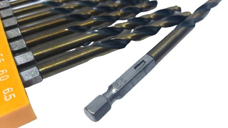 Set 13 Punte Esagonale Trapano Avvitatore Inserti Titanio Attacco 1/4" 1,5-6,5mm