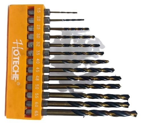 Set 13 Punte Esagonale Trapano Avvitatore Inserti Titanio Attacco 1/4" 1,5-6,5mm
