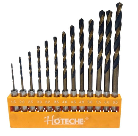 Set 13 Punte Esagonale Trapano Avvitatore Inserti Titanio Attacco 1/4" 1,5-6,5mm