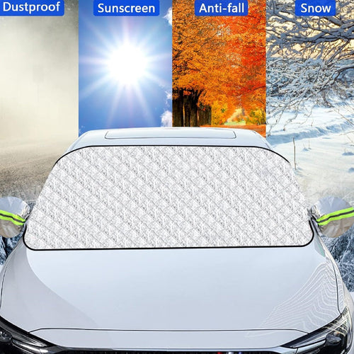Protezione Termica Parabrezza e Specchietti Auto 145x100cm Anti Gelo Anti UV con Custodia