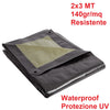 Telo Copertura Impermeabile 2x3mt Resistente Polietilene 140gr Protezione UV
