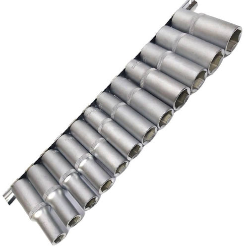 Set Di Chiavi Bussola Lunghe Da 1/2 Chrome Vanadium 10 A 24 Mm 12 Pezzi Mr70253