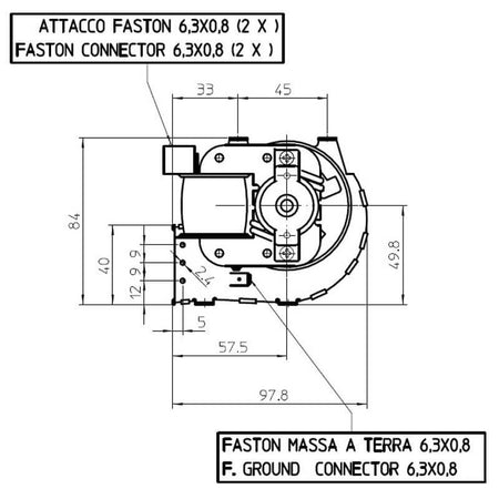 Ventola tangenziale FERGAS 4M4976 stufe a pellet 14706034