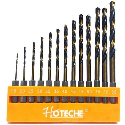 Set 13 Punte Esagonale Trapano Avvitatore Inserti Titanio Attacco 1/4 1,5-6,5mm