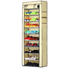 Armadietto Scarpiera Salvaspazio fino a 30 Paia Scaffale Metallo TNT Beige H175cm