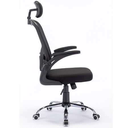Sedia Ufficio Ergonomica con Schienale Alto Poggiatesta e Braccioli Regolabili