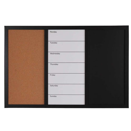 Lavagna Magnetica 3in1 con Bacheca Sughero Combinata 60x40cm Casa Ufficio