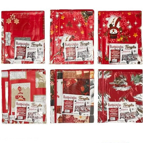 Tovaglia Copritavolo Natale Plastificata Antimacchia Varie Fantasie Mis. 120X250