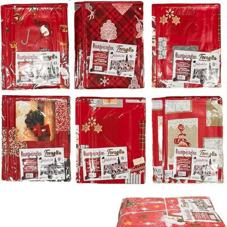 Tovaglia Copritavolo Natale Plastificata Antimacchia Varie Fantasie Mis. 120X230