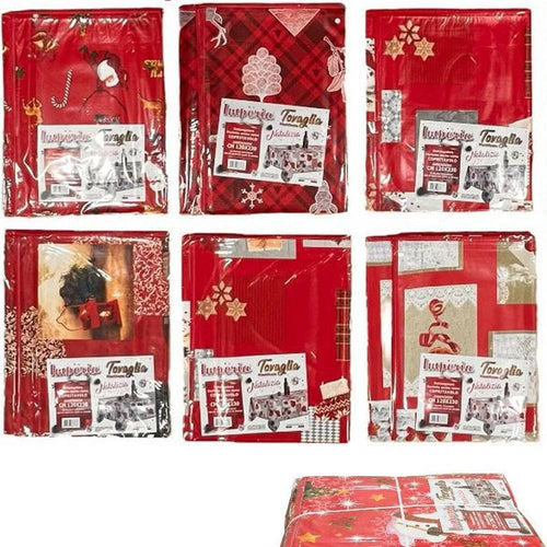 Tovaglia Copritavolo Natale Plastificata Antimacchia Varie Fantasie Mis. 120X230
