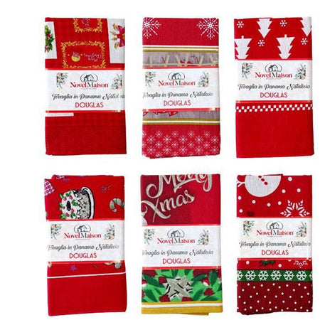 Tovaglia Natalizia Tessuto Panama Resistente Tema Natale Varie Fantasie 12 Posti