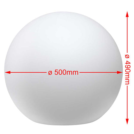 Lampada Sfera Giardino 50cm Luce Esterno Bianco attacco E27 Decorazione Esterno