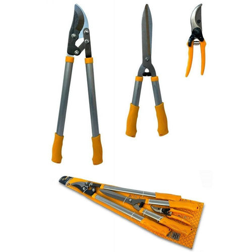 Set 3pz Cesoie Forbice Da Potatura Tagliasiepi Troncarami Cesoia Da Pota Mr70598