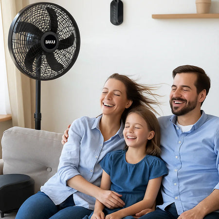 Ventilatore 3in1 Piantana Muro e Tavolo Base Tonda Antiribaltamento Griglia 50cm