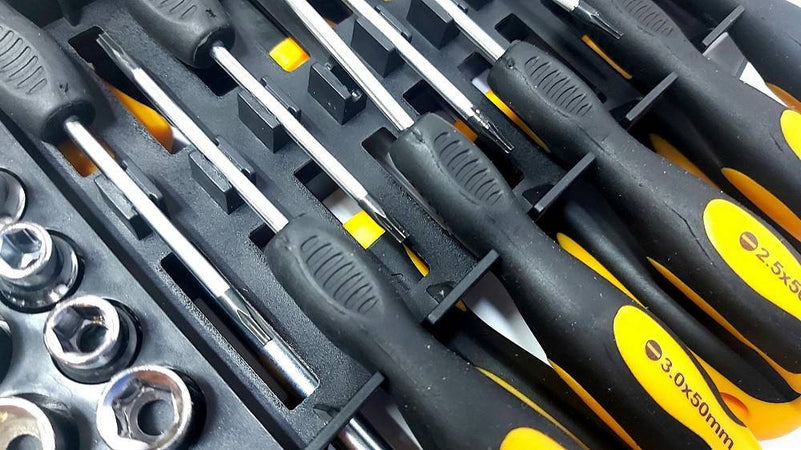 Kit Set Da 44 Pezzi Cacciaviti Torx Esagonali Punte Inserti Bussola