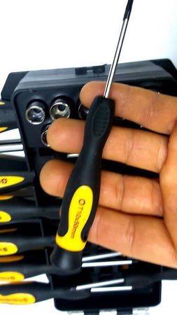 Kit Set Da 44 Pezzi Cacciaviti Torx Esagonali Punte Inserti Bussola