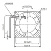 Ventilatore assiale con struttura in alluminio pressofuso stufe a pellet 14703000