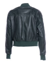 Lisa - Bomber Donna Verde in vera pelle
