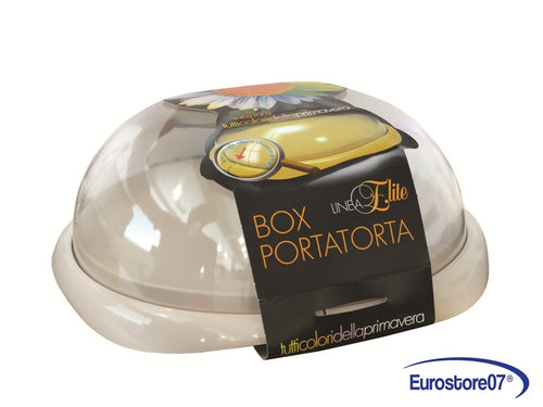 COPRITORTA TONDA CON COPERCHIO E VASSOIO - ø cm.37x12,5h. colori assortiti