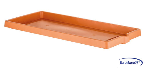 SOTTOVASO PER FIORIERA RETTANGOLARE cm 60 x 25 x 3,4 - cotto chiaro