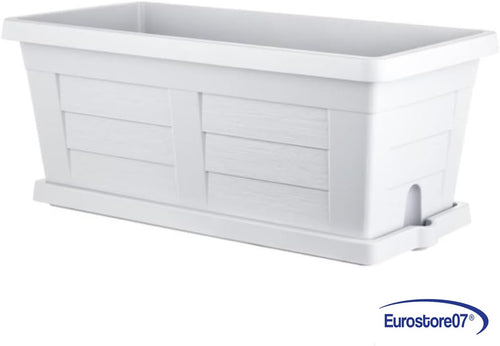 FIORIERA RETTANGOLARE cm 40 x 21,5 x 17 - ghiaccio (con sottovaso)
