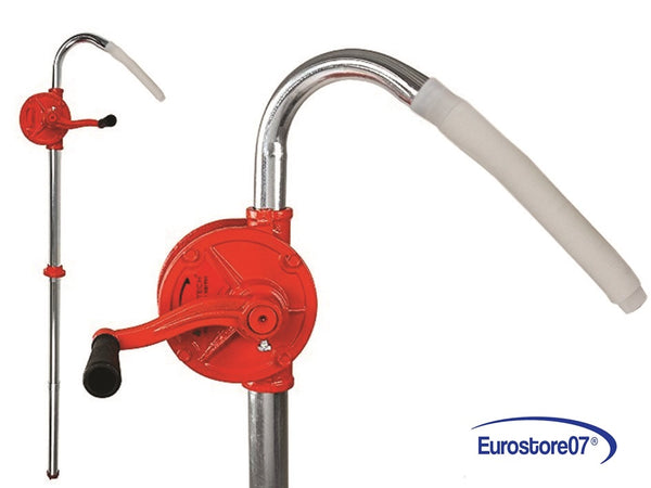 POMPA MANUALE ROTATIVA ALLUMINIO PER TRAVASO CARBURANTI portata 50 lt./min.