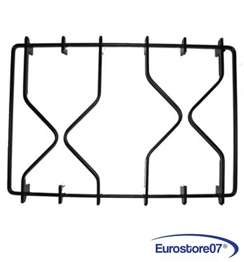 WHIRLPOOL GRIGLIA CUCINA A GAS 2 FUOCHI SMALTATA NERA MM 395 x 263 -- P 2566