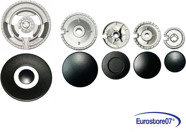 KIT 5 FUOCHI BRUCIATORI+ SPARTIFIAMMA OPACHI NERI CUCINA/PIANO BEKO 223244072 -