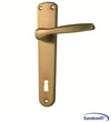 MANIGLIA ALU CON PLACCA IN ALLUMINIO BRONZATO