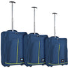 Set 3 Valigie Morbide Trolley da Viaggio Bagaglio a Mano con Ruote h50-55-60 cm