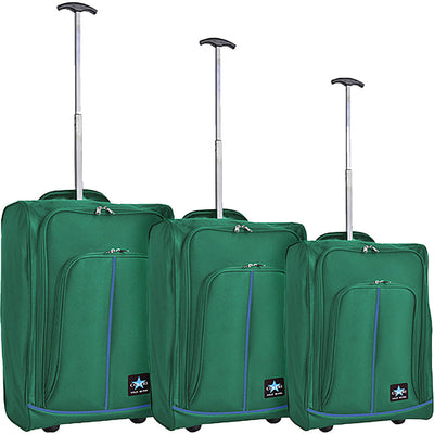 Set 3 Valigie Morbide Trolley da Viaggio Bagaglio a Mano con Ruote h50-55-60 cm