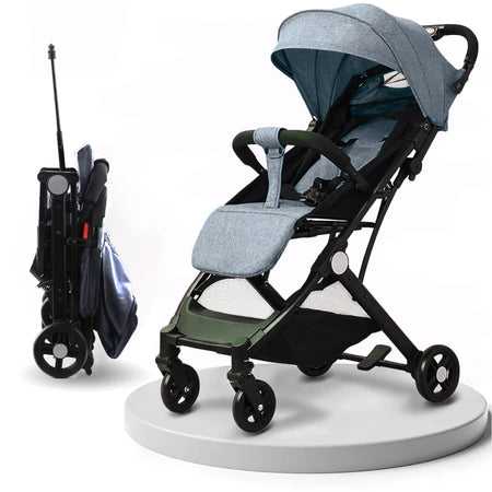 Passeggino Ultraleggero Chiusura Facilitata Salvaspazio Portata 15 kg Grigio