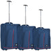 Set 3 Valigie Morbide Trolley da Viaggio Bagaglio a Mano con Ruote h50-55-60 cm
