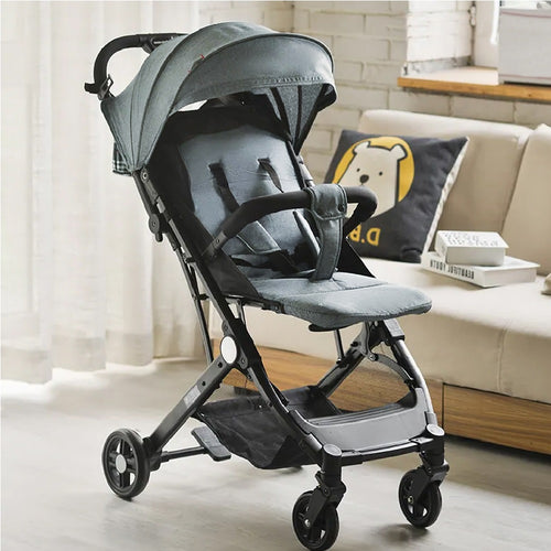 Passeggino Ultraleggero Chiusura Facilitata Salvaspazio Portata 15 kg Grigio