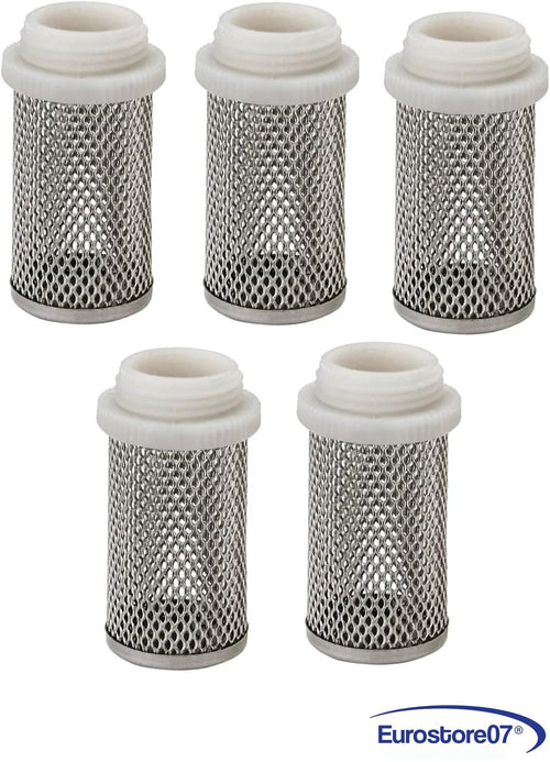 FILTRO IN ACCIAIO INOX PER VALVOLE DI RITEGNO E FONDO M 11/4 PZ 5 - M 3/4