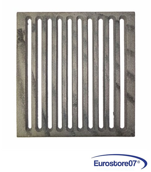 GRIGLIA IN GHISA PER CUCINA A LEGNA - CAMINETTO - BARBECUE CENERE 320 x 303 mm.