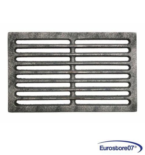 GRIGLIA IN GHISA PER CUCINA A LEGNA - CAMINETTO - BARBECUE CENERE 360 x 220 mm.