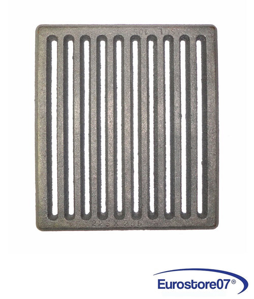 GRIGLIA IN GHISA PER CUCINA A LEGNA - CAMINETTO - BARBECUE CENERE 255 x 225 mm.