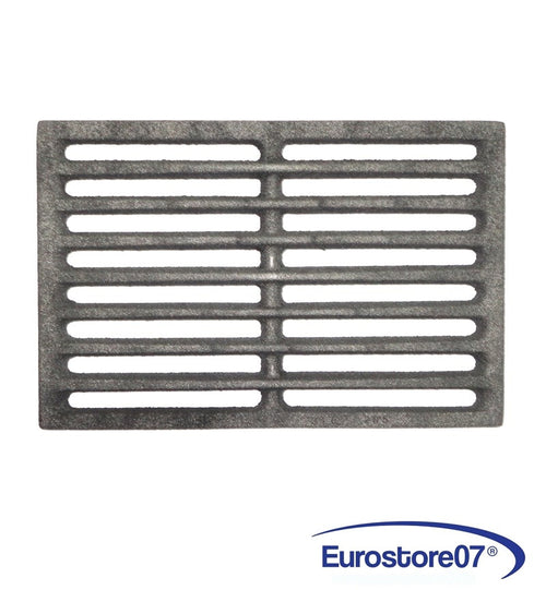 GRIGLIA IN GHISA PER CUCINA A LEGNA - CAMINETTO - BARBECUE CENERE 310 x 205 mm.
