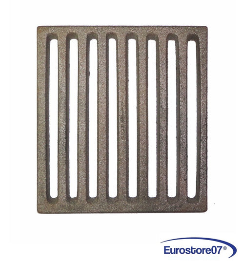 GRIGLIA IN GHISA PER CUCINA A LEGNA - CAMINETTO - BARBECUE CENERE 150 x 135 mm.
