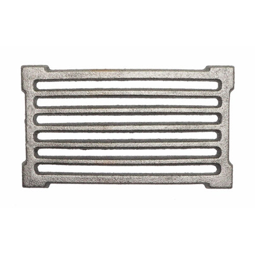 GRIGLIA IN GHISA PER CUCINA A LEGNA - CAMINETTO - BARBECUE CENERE 250 x 147 mm.