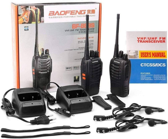 Coppia Ricetrasmittente Walkie Talkie Portatile 16 Canali 3.7 V 400 - 470 Mhz