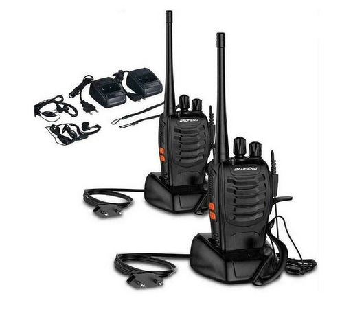 Coppia Ricetrasmittente Walkie Talkie Portatile 16 Canali 3.7 V 400 - 470 Mhz