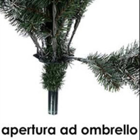 Albero Di Natale Artificiale Base A Croce Da 210cm Super Folto Con Rami Verde