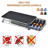 Contenitore Cassetto Porta Capsule Caffè Metallo Estraibile Silver 40 Cialde