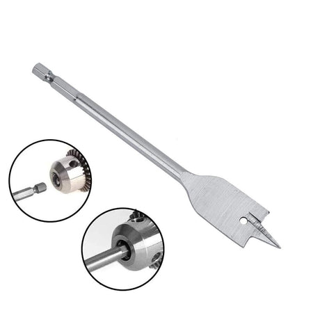 Kit 8 Mecchie Per Legno Punte Piatte Paletta Punta Attacco Da Trapano 1/4"