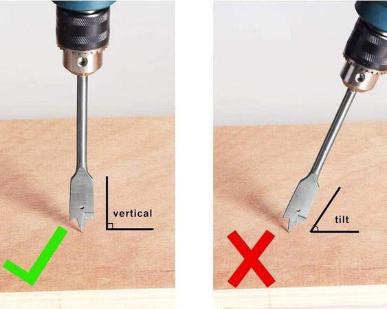 Kit 8 Mecchie Per Legno Punte Piatte Paletta Punta Attacco Da Trapano 1/4"